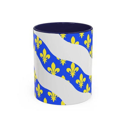Flag of Yvelines France - Accent Coffee Mug 11oz Navy - Go Mug Yourself