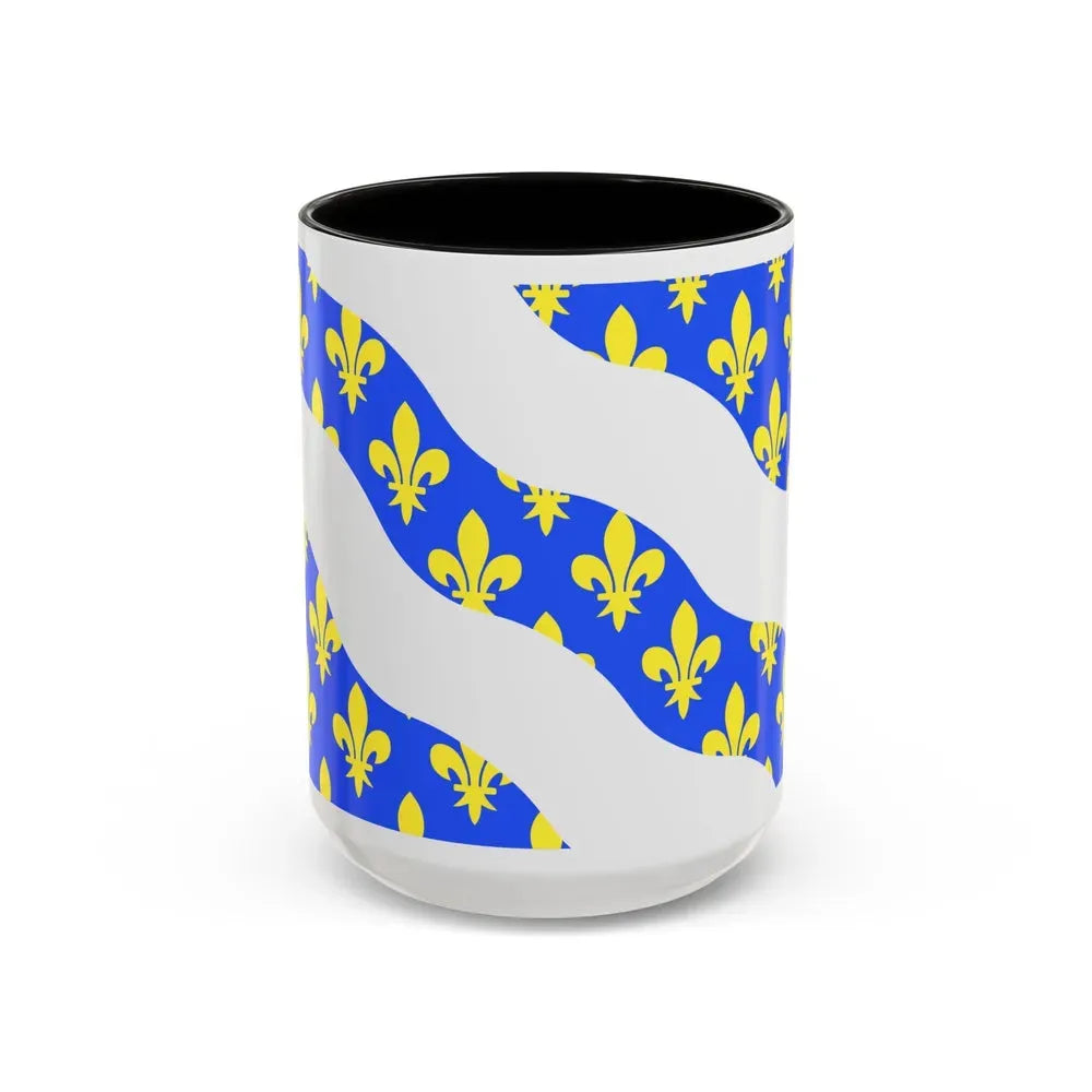 Flag of Yvelines France - Accent Coffee Mug 15oz Black - Go Mug Yourself