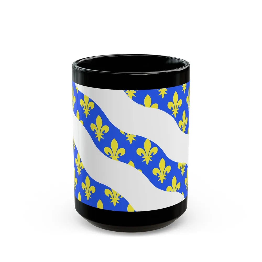 Flag of Yvelines France - Black Coffee Mug-15oz-Go Mug Yourself