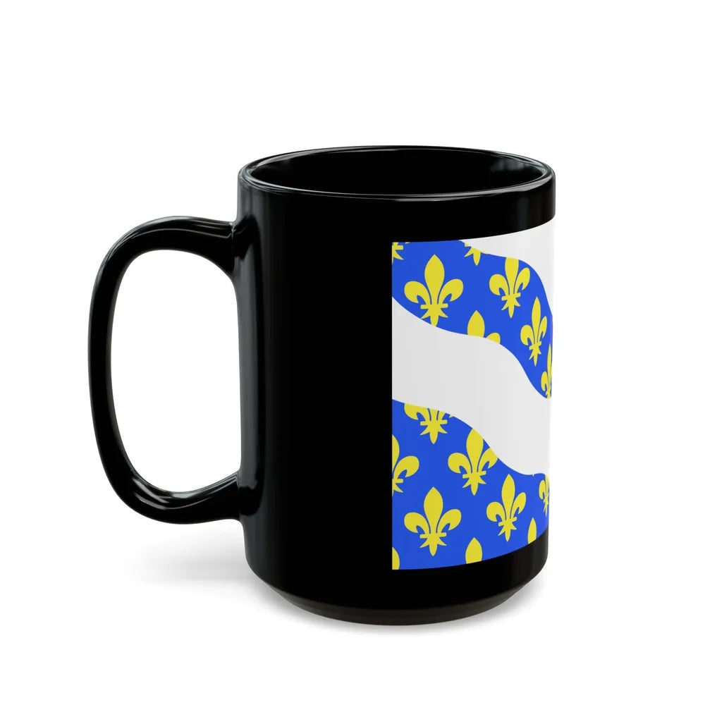 Flag of Yvelines France - Black Coffee Mug-Go Mug Yourself