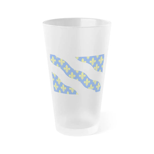 Flag of Yvelines France - Frosted Pint Glass 16oz 16oz Frosted - Go Mug Yourself