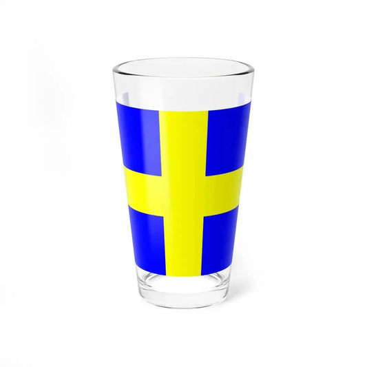Flag of Yvoire (France) Pint Glass 16oz 16oz - Go Mug Yourself