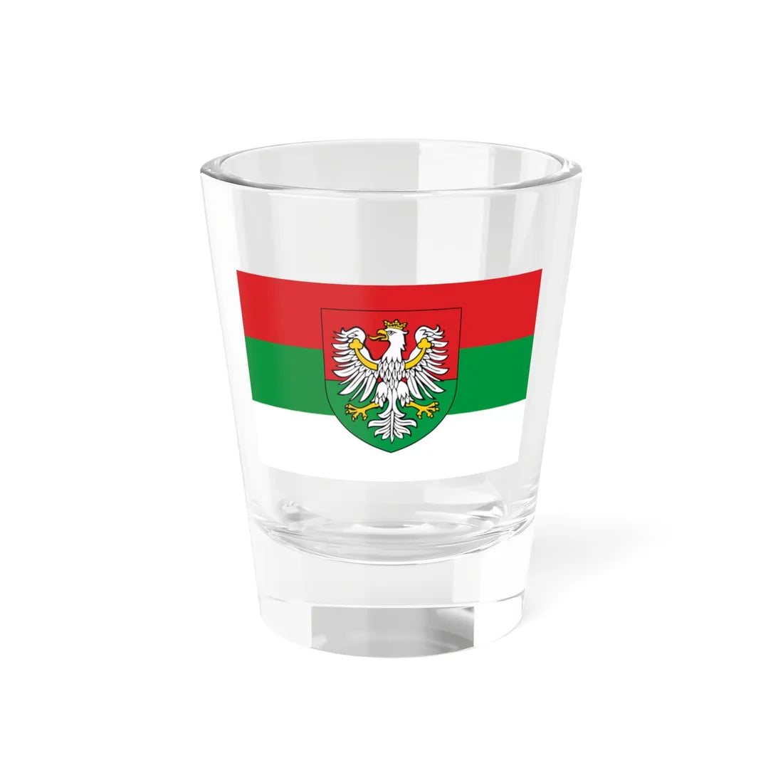 Flag of Zagłebie Dabrowskie POL (Poland) Shot Glass 1.5oz 1.5oz - Go Mug Yourself