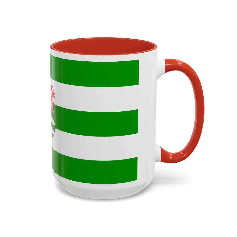 Flag of Zagreb County Croatia - Accent Coffee Mug - Go Mug Yourself