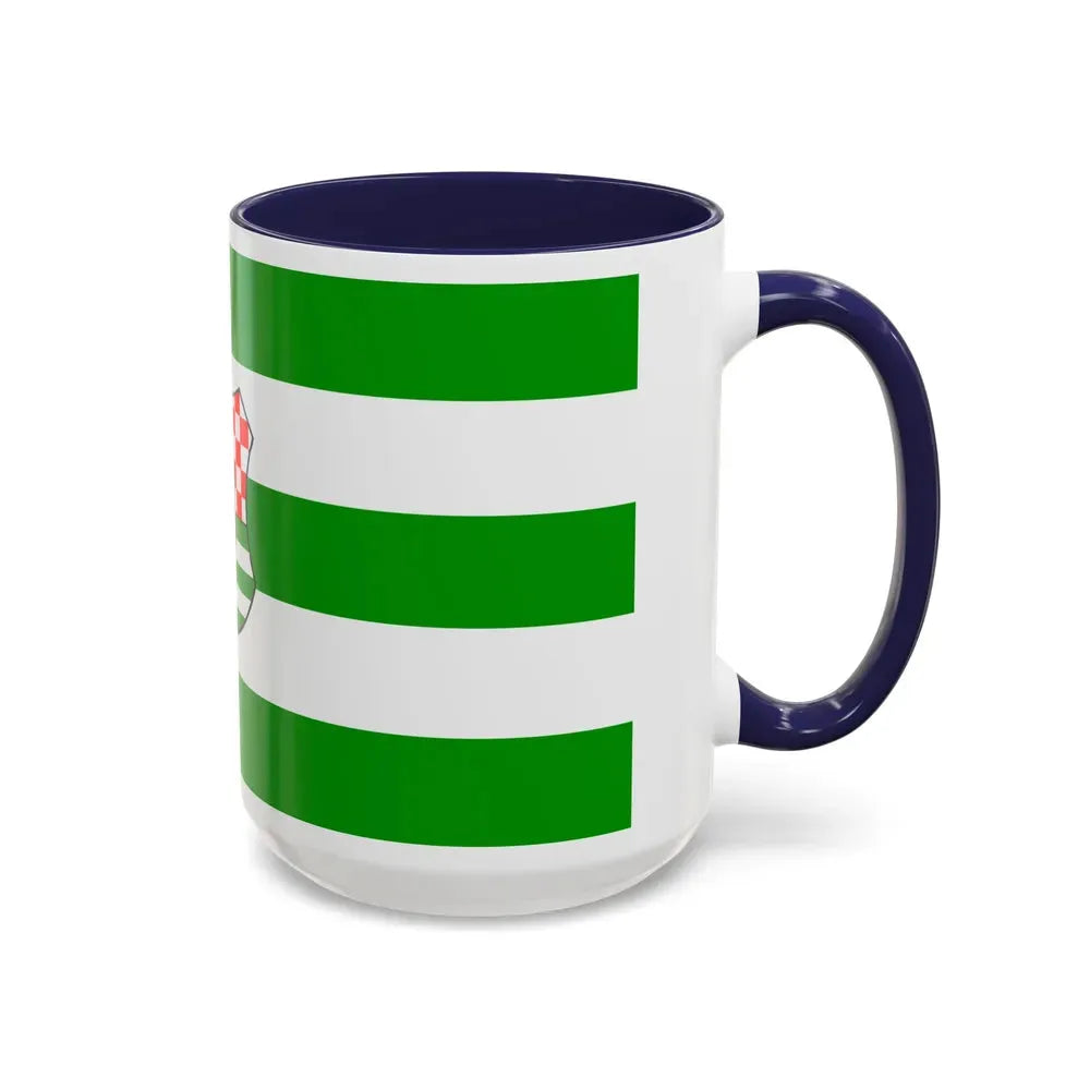 Flag of Zagreb County Croatia - Accent Coffee Mug - Go Mug Yourself