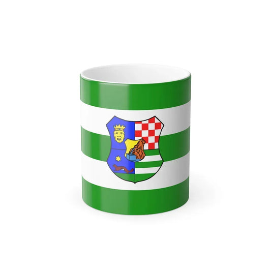 Flag of Zagreb County Croatia - Color Changing Coffee Mug 11oz - Go Mug Yourself