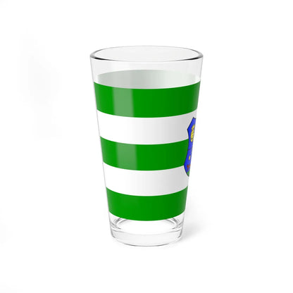 Flag of Zagreb County Croatia - Pint Glass 16oz - Go Mug Yourself