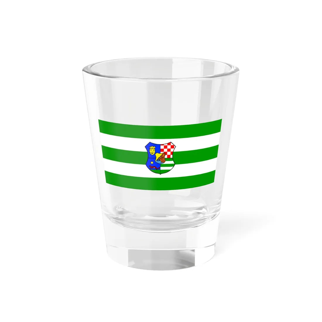 Flag of Zagreb County (Croatia) Shot Glass 1.5oz 1.5oz - Go Mug Yourself