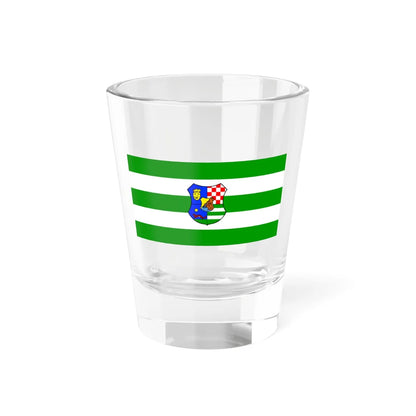 Flag of Zagreb County (Croatia) Shot Glass 1.5oz 1.5oz - Go Mug Yourself