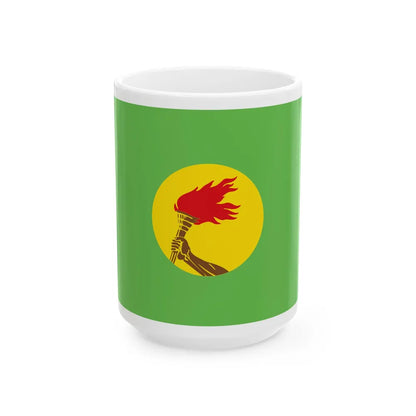 Flag of Zaire 1971-1997 (Congo) White Coffee Mug 15oz - Go Mug Yourself