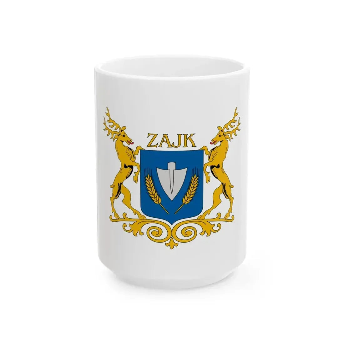Flag of Zajk (Hungary) White Coffee Mug 15oz - Go Mug Yourself