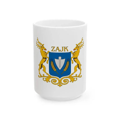 Flag of Zajk (Hungary) White Coffee Mug 15oz - Go Mug Yourself