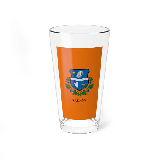 Flag of Zakany vertical (Hungary) Pint Glass 16oz 16oz - Go Mug Yourself