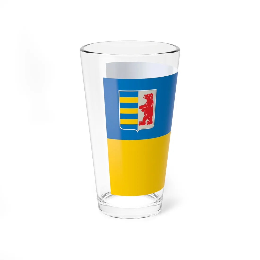 Flag of Zakarpattia Oblast (Ukraine) Pint Glass 16oz - Go Mug Yourself