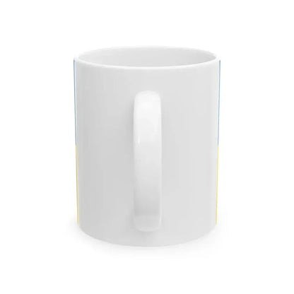 Flag of Zakarpattia Oblast Ukraine - White Coffee Mug - Go Mug Yourself