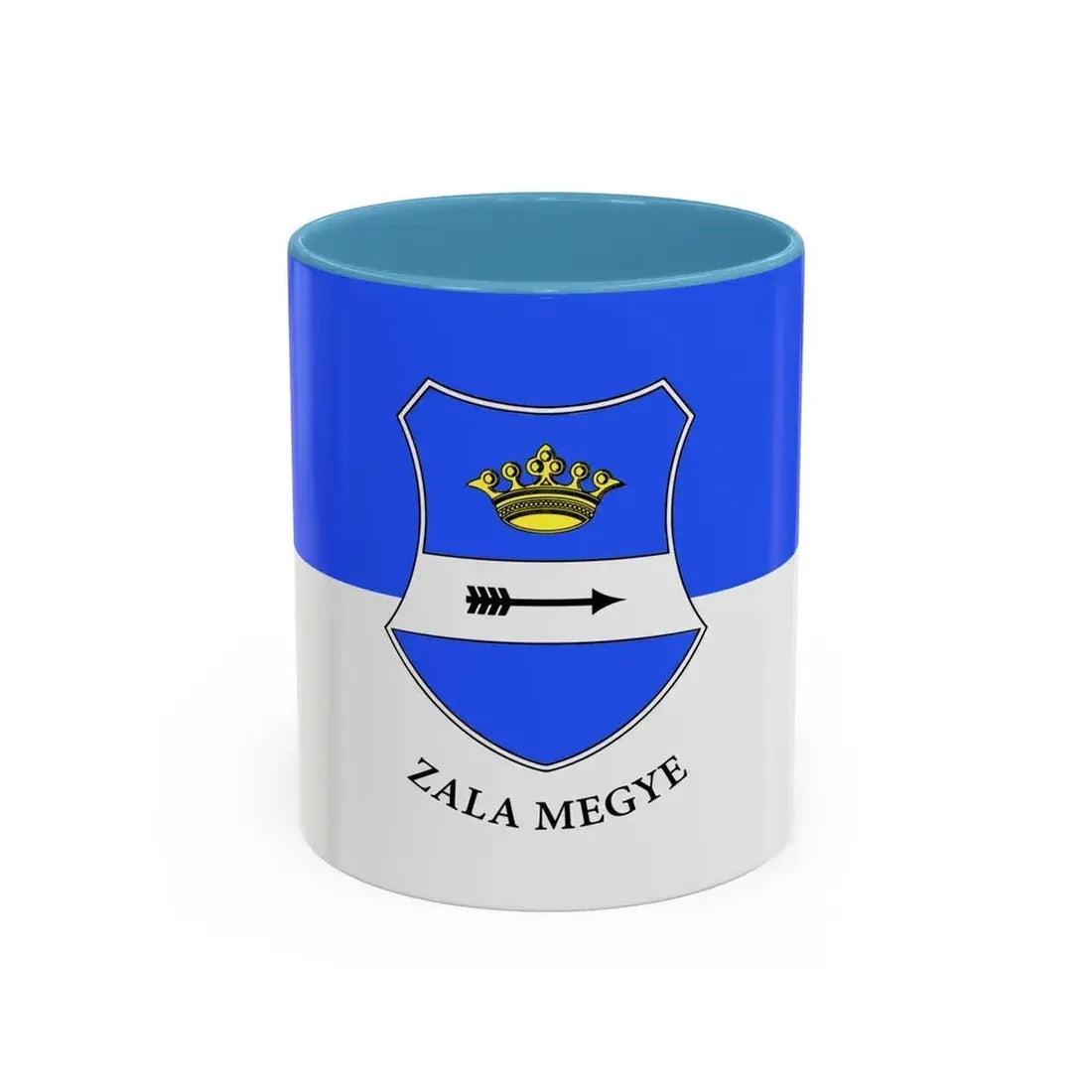 Flag of Zala County Hungary - Accent Coffee Mug 11oz Light Blue - Go Mug Yourself