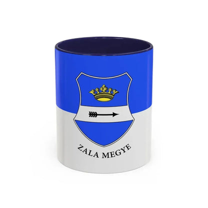 Flag of Zala County Hungary - Accent Coffee Mug 11oz Navy - Go Mug Yourself