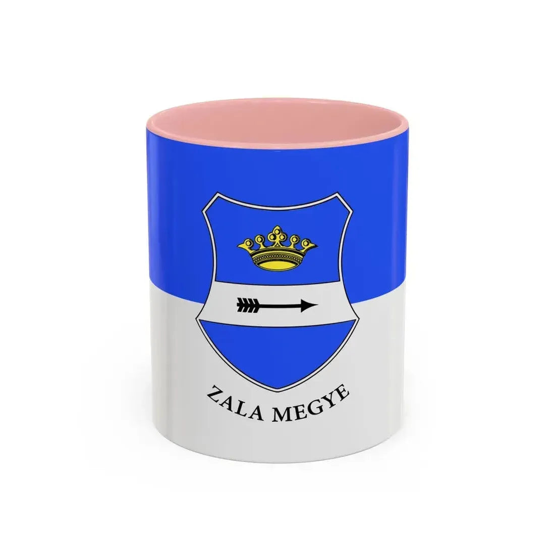 Flag of Zala County Hungary - Accent Coffee Mug 11oz Pink - Go Mug Yourself