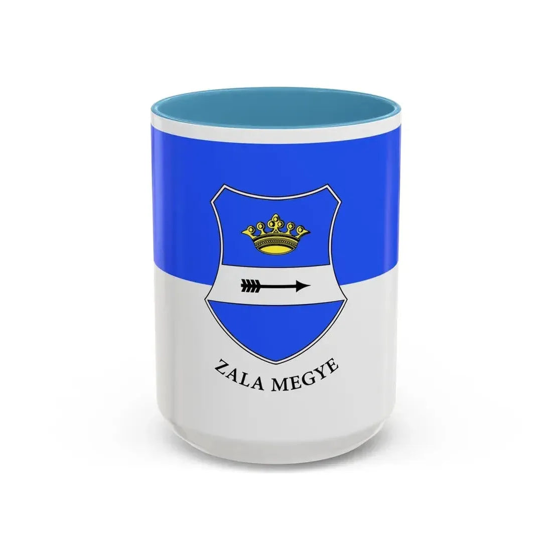Flag of Zala County Hungary - Accent Coffee Mug 15oz Light Blue - Go Mug Yourself