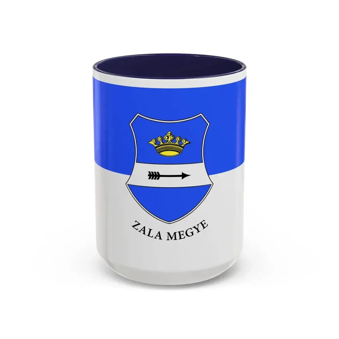 Flag of Zala County Hungary - Accent Coffee Mug 15oz Navy - Go Mug Yourself