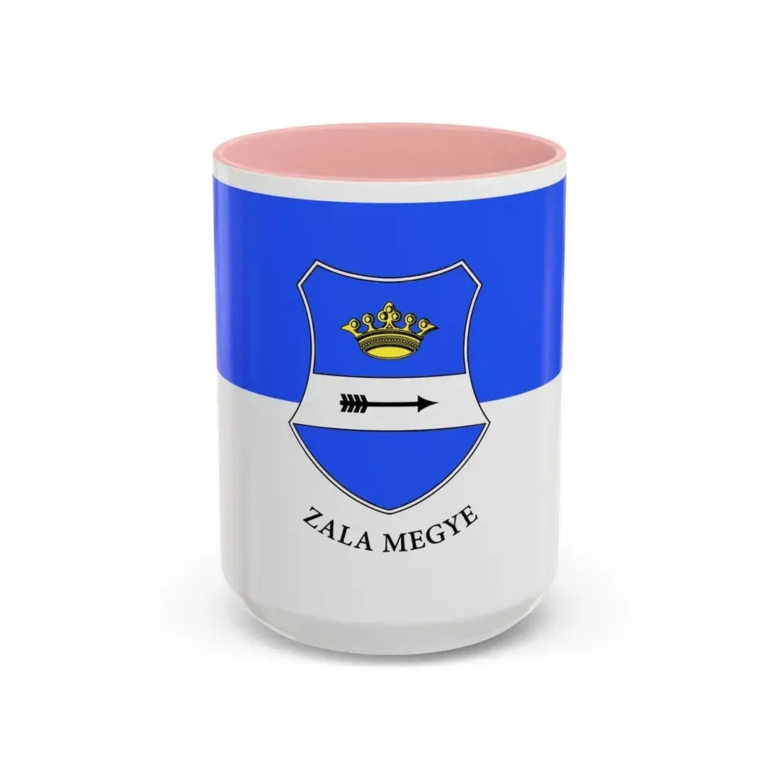 Flag of Zala County Hungary - Accent Coffee Mug 15oz Pink - Go Mug Yourself