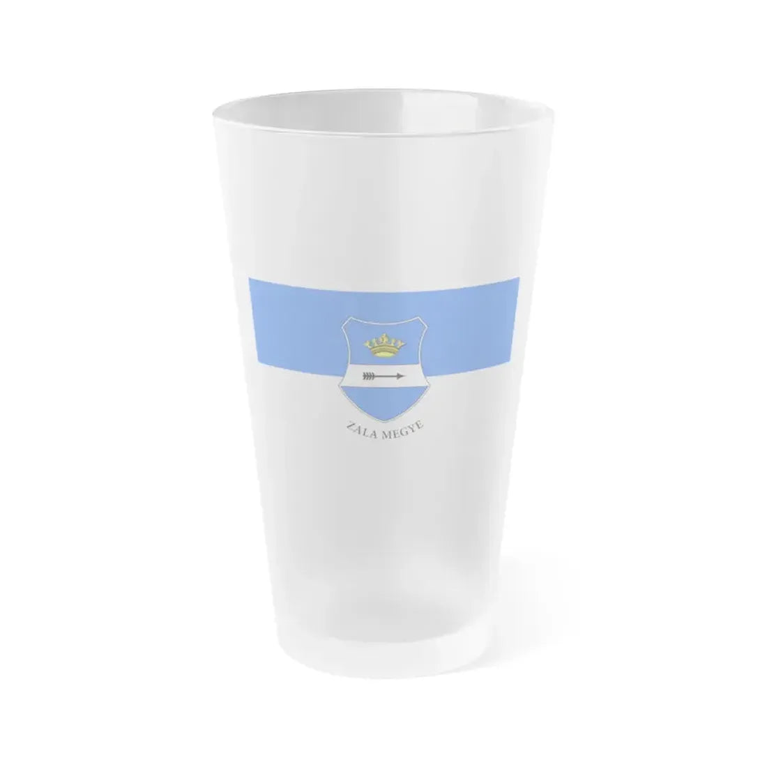Flag of Zala County Hungary - Frosted Pint Glass 16oz 16oz Frosted - Go Mug Yourself