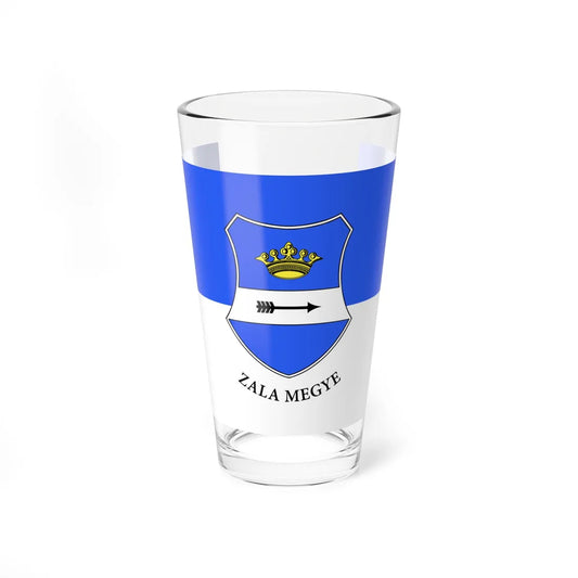 Flag of Zala County Hungary - Pint Glass 16oz 16oz - Go Mug Yourself