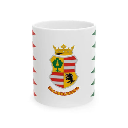 Flag of Zalaboldogfa (Hungary) White Coffee Mug 11oz - Go Mug Yourself