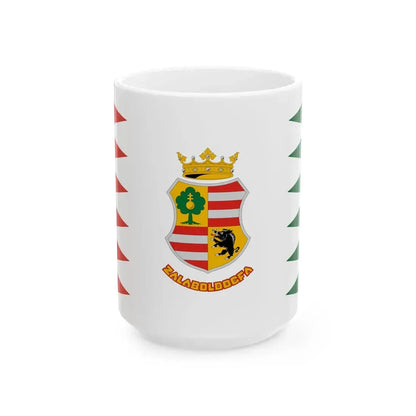 Flag of Zalaboldogfa (Hungary) White Coffee Mug 15oz - Go Mug Yourself