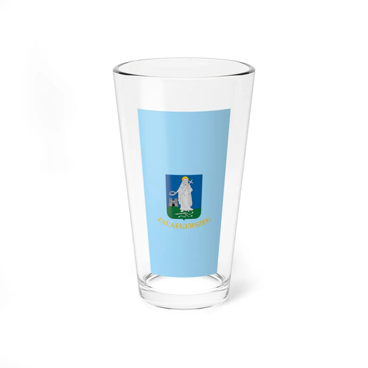 Flag of Zalaegerszeg vertical (Hungary) Pint Glass 16oz 16oz - Go Mug Yourself