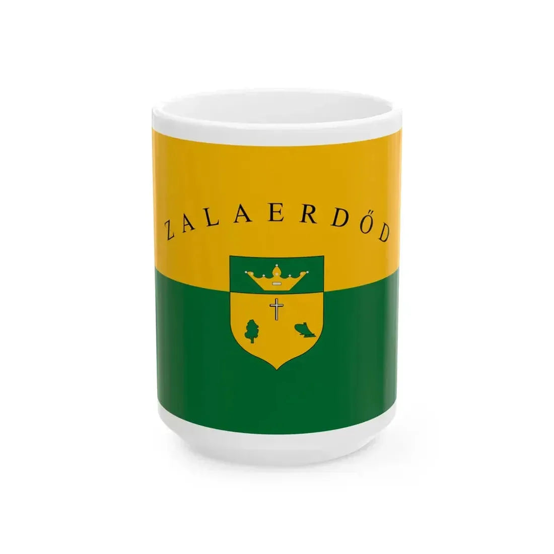 Flag of Zalaerdod (Hungary) White Coffee Mug 15oz - Go Mug Yourself