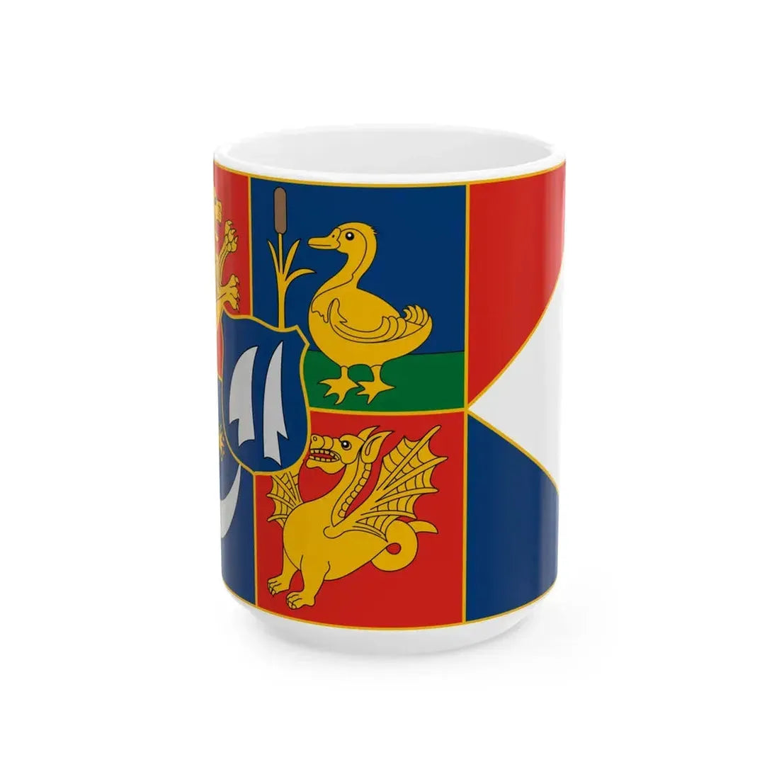 Flag of Zalaszanto (Hungary) White Coffee Mug 15oz - Go Mug Yourself