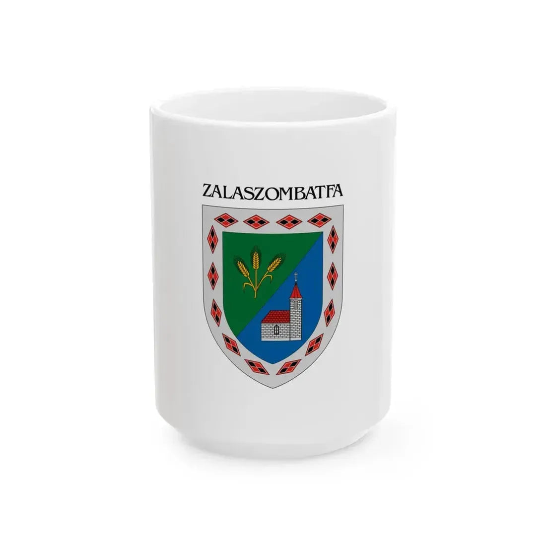 Flag of Zalaszombatfa (Hungary) White Coffee Mug 15oz - Go Mug Yourself