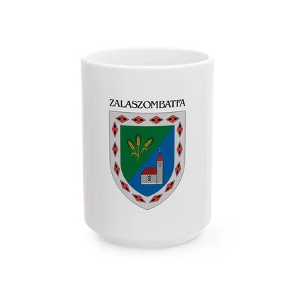 Flag of Zalaszombatfa (Hungary) White Coffee Mug 15oz - Go Mug Yourself