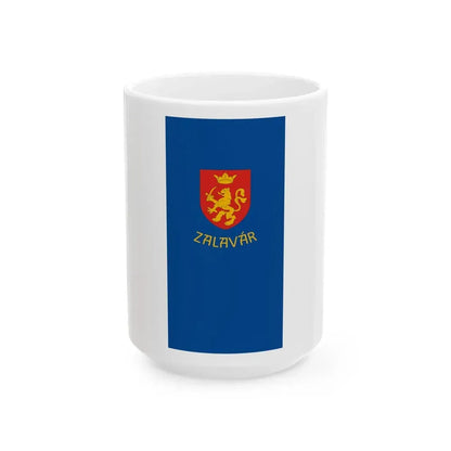 Flag of Zalavar vertical (Hungary) White Coffee Mug 15oz - Go Mug Yourself