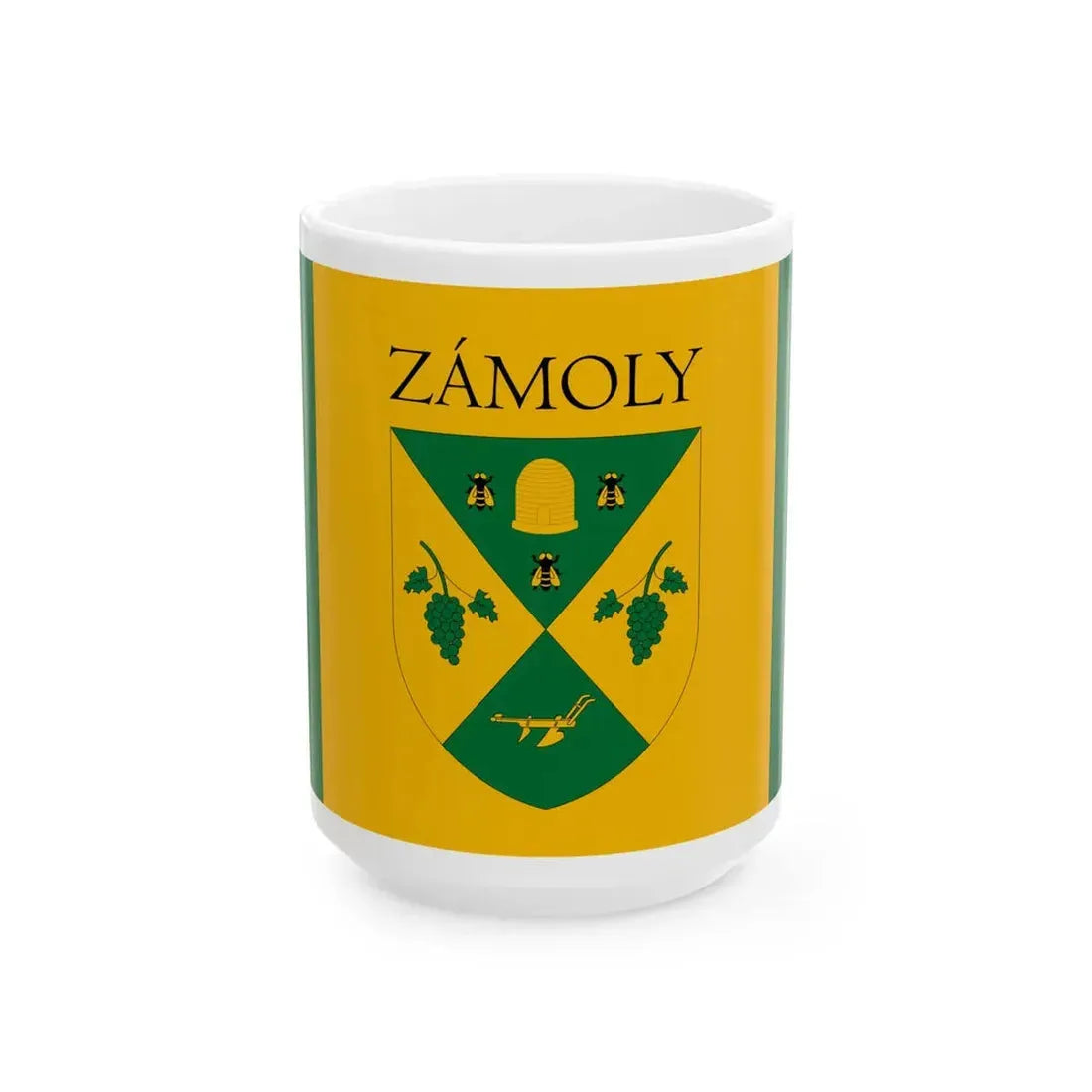 Flag of Zamoly (Hungary) White Coffee Mug 15oz - Go Mug Yourself