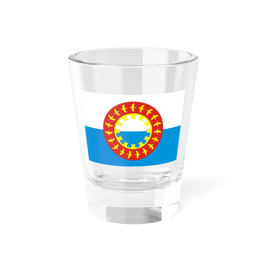 Flag of Zapolyarny rayon Nenetsia (Russia) Shot Glass 1.5oz 1.5oz - Go Mug Yourself