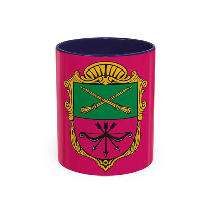 Flag of Zaporizhzhia Ukraine - Accent Coffee Mug 11oz Navy - Go Mug Yourself