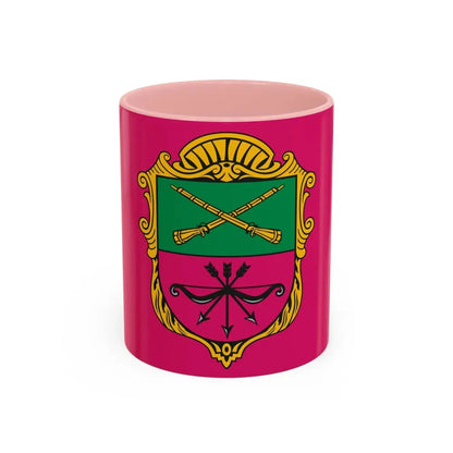 Flag of Zaporizhzhia Ukraine - Accent Coffee Mug 11oz Pink - Go Mug Yourself