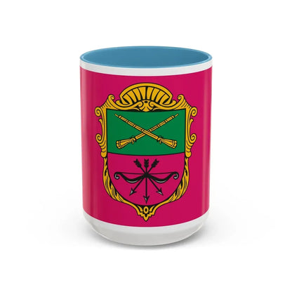 Flag of Zaporizhzhia Ukraine - Accent Coffee Mug 15oz Light Blue - Go Mug Yourself