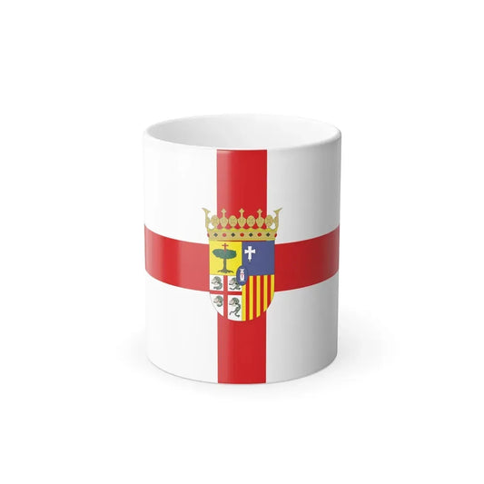 Flag of Zaragoza Spain - Color Changing Coffee Mug 11oz - Go Mug Yourself