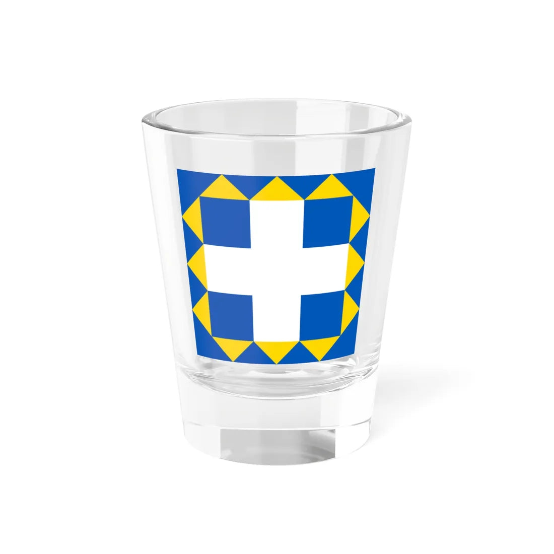 Flag of Zbarazh 1-1 (Ukraine) Shot Glass 1.5oz 1.5oz - Go Mug Yourself