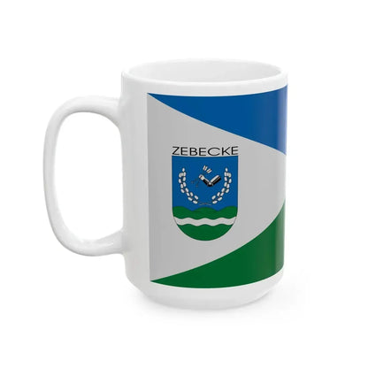 Flag of Zebecke (Hungary) White Coffee Mug - Go Mug Yourself