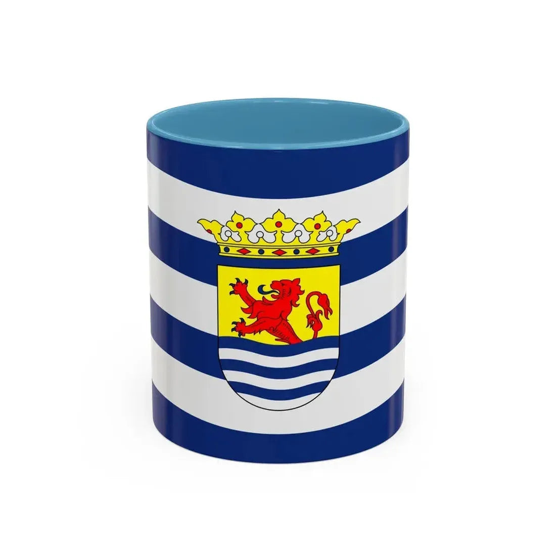 Flag of Zeeland Netherlands - Accent Coffee Mug 11oz Light Blue - Go Mug Yourself