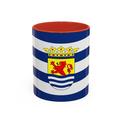 Flag of Zeeland Netherlands - Accent Coffee Mug 11oz Red - Go Mug Yourself