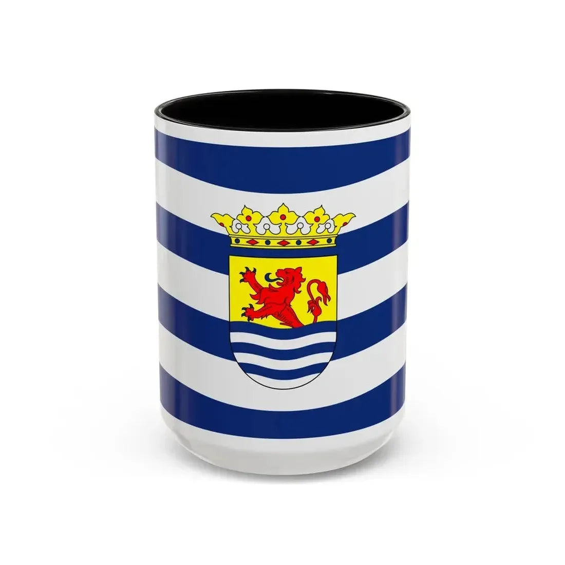 Flag of Zeeland Netherlands - Accent Coffee Mug 15oz Black - Go Mug Yourself