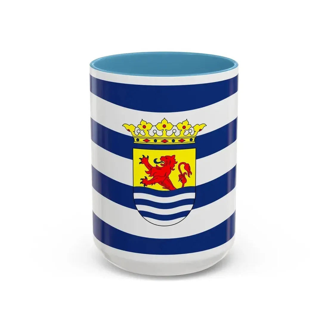 Flag of Zeeland Netherlands - Accent Coffee Mug 15oz Light Blue - Go Mug Yourself