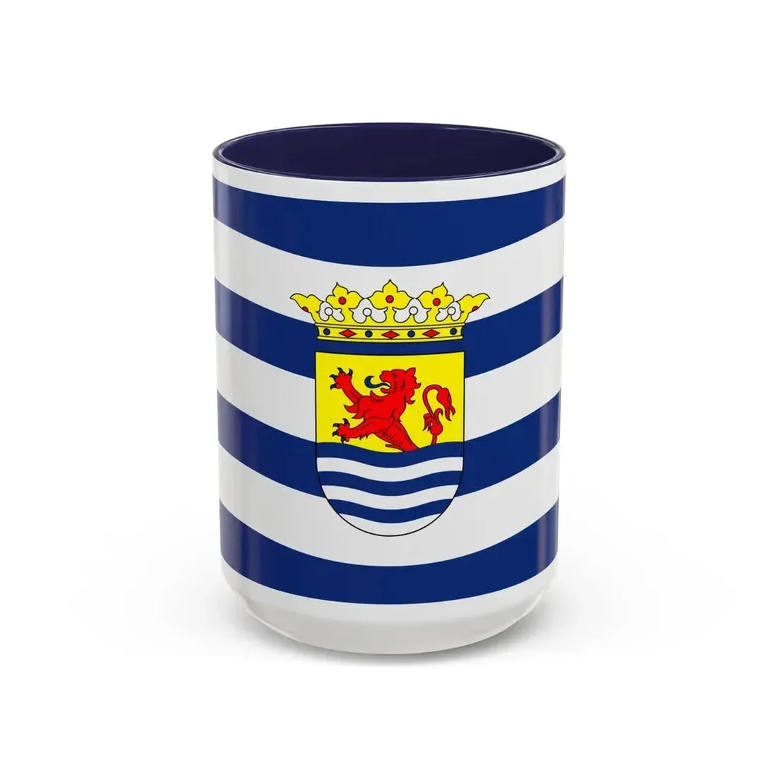 Flag of Zeeland Netherlands - Accent Coffee Mug 15oz Navy - Go Mug Yourself