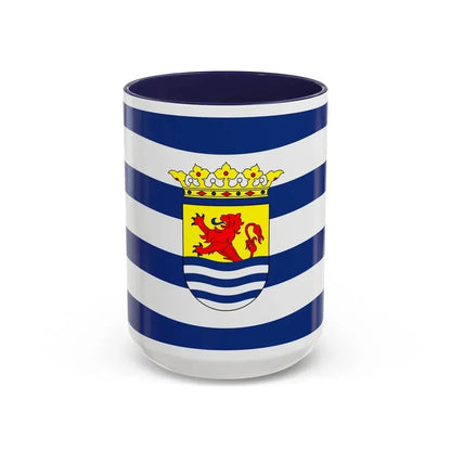 Flag of Zeeland Netherlands - Accent Coffee Mug 15oz Navy - Go Mug Yourself