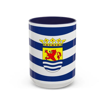 Flag of Zeeland Netherlands - Accent Coffee Mug 15oz Navy - Go Mug Yourself